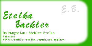 etelka backler business card